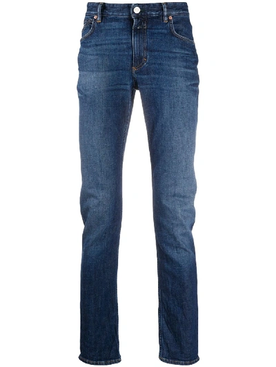 Closed High-rise Straight-leg Jeans In Blue