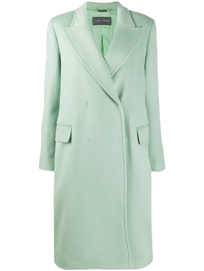 Alberta Ferretti Double-breasted Wool Coat In Green