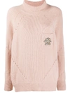 ERMANNO SCERVINO EMBELLISHED LOGO POCKET JUMPER