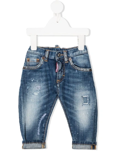 Dsquared2 Babies' 仿旧牛仔裤 In Blue