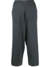 ALLUDE CROPPED RELAXED FIT TROUSERS
