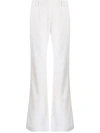 Balmain High Waist Flared Trousers In White