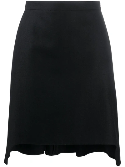 Alexander Mcqueen Cut-out Hem Flared Skirt In Black