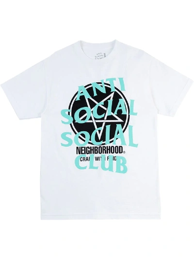 Anti Social Social Club X Neighborhood Filth Fury T恤 In White