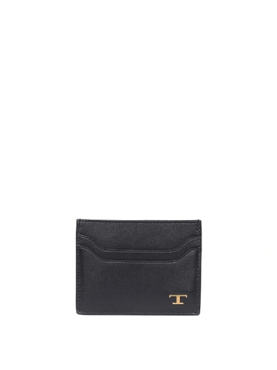 Tod's Grainy Leather Bifold Wallet In Black
