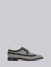 THOM BROWNE THOM BROWNE BLACK AND WHITE WOOL PRINCE OF WALES LONGWING BROGUE,MFD186B0639214775496