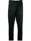 ANN DEMEULEMEESTER CROPPED BELTED TROUSERS