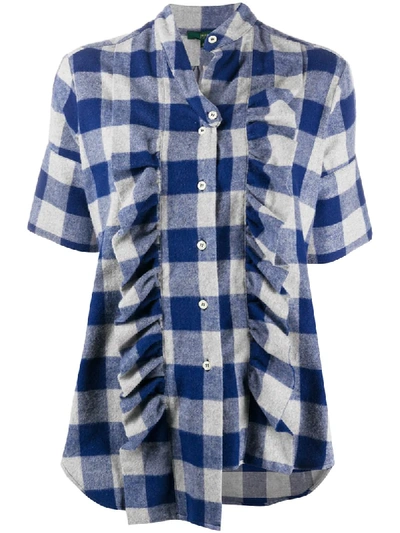 Jejia Plaid Print Shirt In Blue