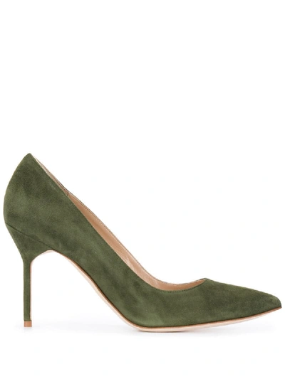 Manolo Blahnik Bb 尖头高跟鞋 In Green