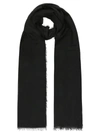 Faliero Sarti Fine-knit Cashmere Scarf In Black