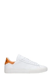 Heron Preston Logo Vulcanized Low Top Leather Sneakers In White