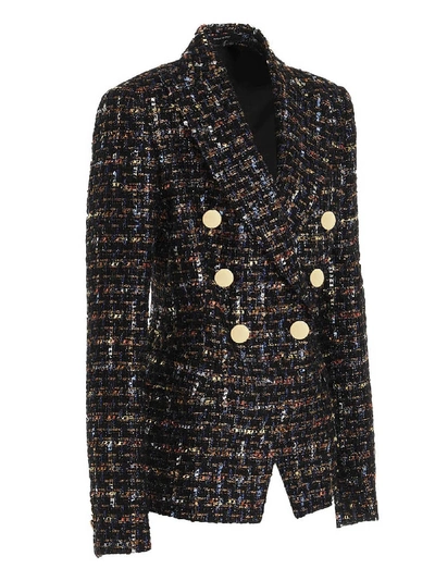 Tagliatore Alycia Wool Blend Tweed Blazer In Multicolor