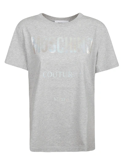 Moschino Couture! T-shirt In Fantasy Print Grey
