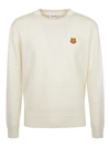Kenzo Logo-patch Wool Sweater In White