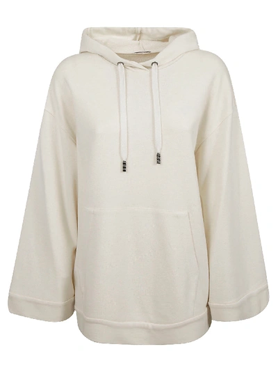 Brunello Cucinelli Drawstring Hoodie In White