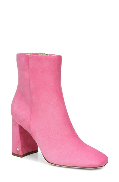 Sam Edelman Codie Square Toe Bootie In Pink