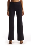 Commando Stretch-neoprene Wide-leg Pants In Black