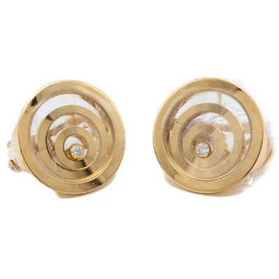 Pre-owned Chopard Happy Spirit Yellow Gold Earrings