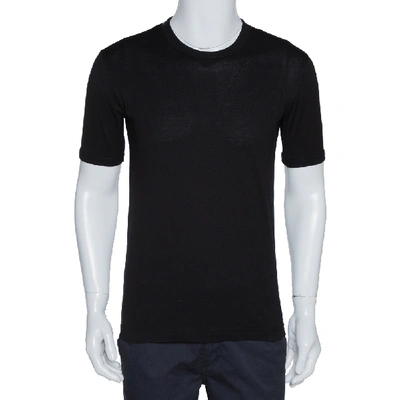 Pre-owned Dolce & Gabbana Black Cotton Round Neck T-shirt M