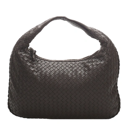 Pre-owned Bottega Veneta Black Intrecciato Leather Hobo Bag