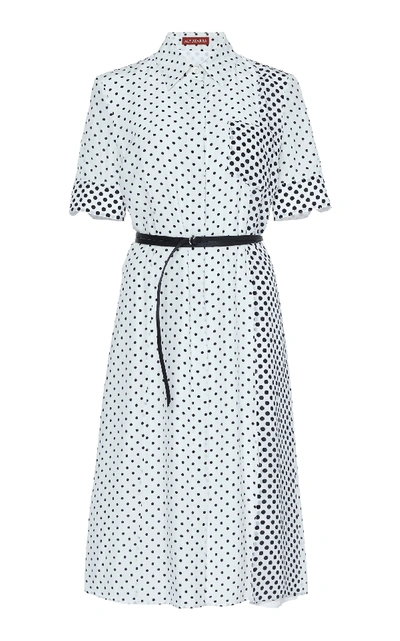 Altuzarra Kieran Polka-dot Silk Midi Dress In White