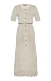 Altuzarra Doyle Pointelle-knit Maxi Dress In White