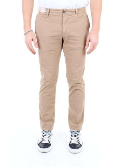 Incotex Stretch Cotton Chino Pants In Brown