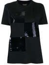 EMPORIO ARMANI SEQUIN PATTERN LOGO T-SHIRT