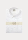 Double Rl Eli Pleated Tuxedo Shirt In White
