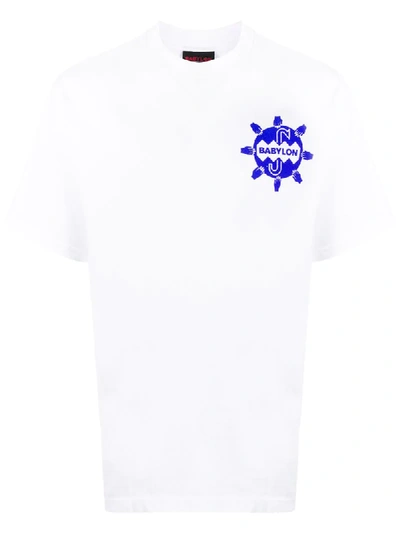 Babylon La Graphic-print Crew Neck T-shirt In White