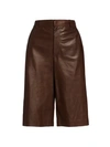 BRUNELLO CUCINELLI Leather Bermuda Pants