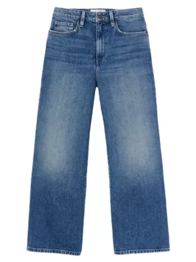 Lafayette 148 Wyckoff High-rise Wide-leg Jeans In Faded Skyline