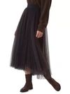 BRUNELLO CUCINELLI TWO-TONE PLEATED TULLE SKIRT,0400012986232