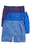 Polo Ralph Lauren Classic Fit Woven Cotton Boxers 3-pack In Frplnvp/gpldhrdp/arynvaop