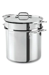 ALL-CLAD 8-QUART 4-PIECE STAINLESS STEEL MULTI COOKER,E9078064