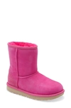 Ugg Kids' Classic Short Ii Water Resistant Genuine Shearling Boot In Hot Pink