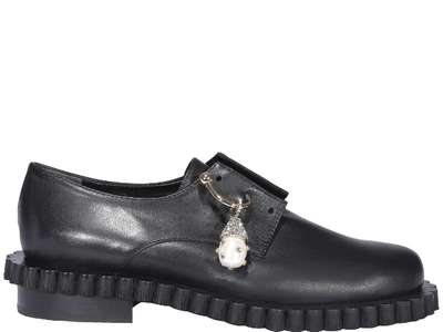 Coliac Pendant Detail Oxford Shoes In Black