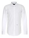 Dsquared2 Embroidered-logo Detail Shirt In White