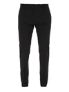 Dsquared2 Worsted Wool Cigarette Trousers In Black In Black