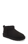 Ugg Round-headed Flat-bottomed Short Boots In Black Suede