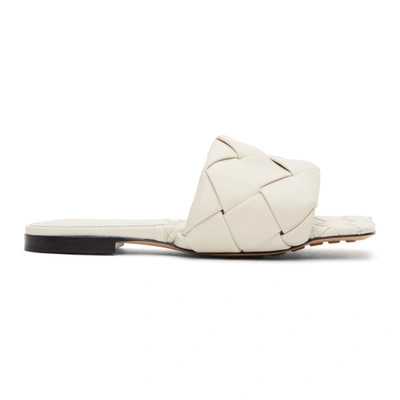 Bottega Veneta Off-white Intrecciato Lido Flat Sandals In 8279 Wax