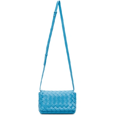 Bottega Veneta Blue Intrecciato Mini Bag In 4611 Swimmi