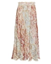 ZIMMERMANN Ladybeetle Silk Floral Spliced Midi Skirt,060059053860