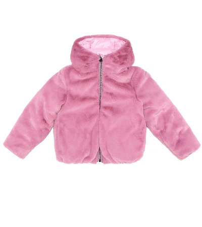 Moncler Kids' Vida正反两穿羽绒夹克 In Pink