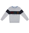 KENZO EMBROIDERED COTTON AND CASHMERE SWEATER,P00505504