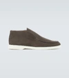 LORO PIANA OPEN WALK SUEDE ANKLE BOOTS,P00490153