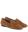 KHAITE CARLISLE SUEDE LOAFERS,P00483949