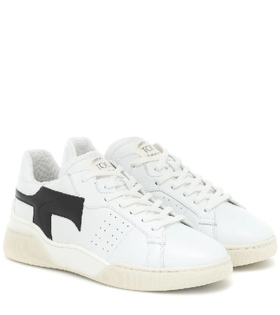 Tod's Side Perforated Detail Lace-up Sneakers In White