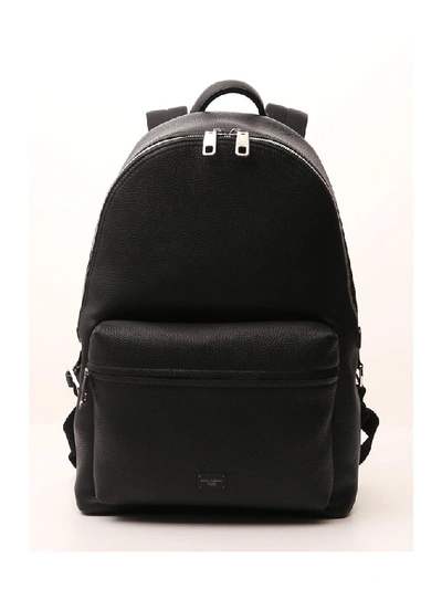 Dolce & Gabbana Black Vulcano Leather Backpack