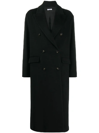 P.a.r.o.s.h Oversized Double-breasted Coat In Black
